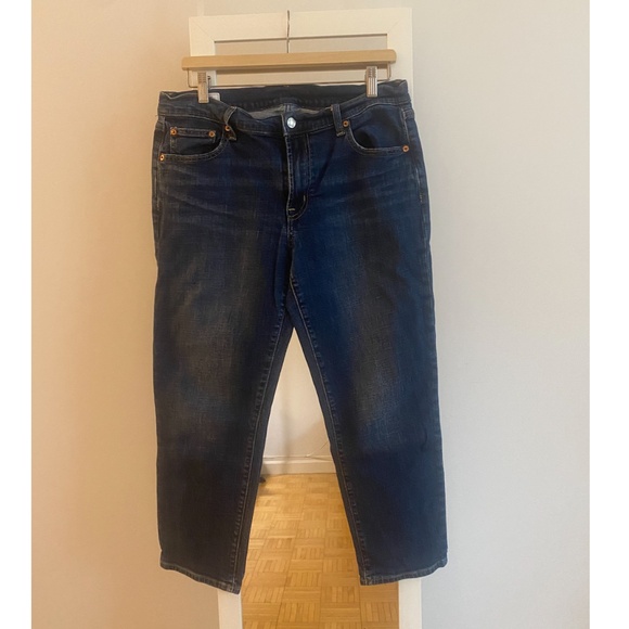 ❤️ Gap Best Girlfriend Jeans Boyfriend blue straight relaxed fit ankle cropped - Picture 8 of 8